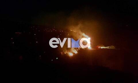 Φωτιά στην Εύβοια: Πυρκαγιά στον Κάλαμο του Δήμου Κύμης Αλιβερίου