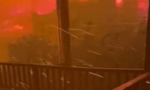 Φωτιά στην Πεντέλη: Συγκλονιστικό βίντεο που τράβηξαν εγκλωβισμένοι από τις φλόγες κάτοικοι