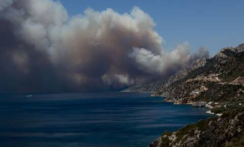 Φωτιά τώρα: Απόκοσμες εικόνες από την πυρκαγιά στη Μυτιλήνη – Οι καπνοί σκέπασαν το Βόρειο Αιγαίο