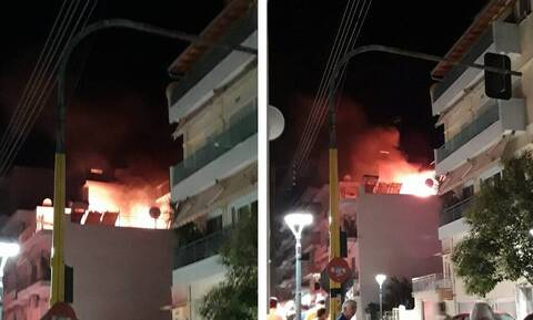 Συναγερμός στην Ξάνθη: Φωτιά και εκρήξεις σε πολυκατοικία
