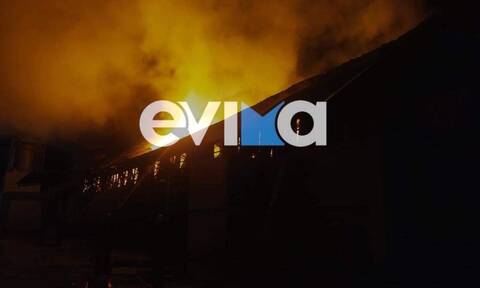Εύβοια: Φωτιά τώρα σε εργοστάσιο στα Ψαχνά
