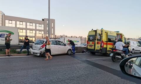 Τροχαίο στον Κηφισό: Καραμπόλα οκτώ οχημάτων με δύο τραυματίες - «Ουρές» αυτοκινήτων στο δρόμο