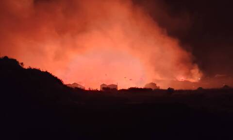 Φωτιά στην Κεφαλονιά: Καλύτερη η εικόνα της πυρκαγιάς στη Σκάλα