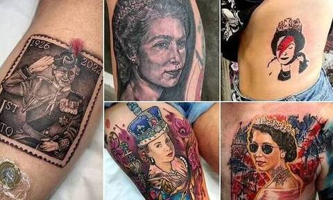 Φρενίτιδα στην Αγγλία με τη Βασίλισσα –Τατουάζ με το πρόσωπο της Ελισάβετ κάνουν εκατοντάδες πολίτες