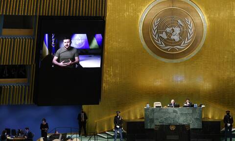 ΟΗΕ - Ζελένσκι: Να «τιμωρηθεί» η Ρωσία και να της αφαιρεθεί το βέτο στο Συμβούλιο Ασφαλείας