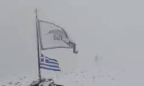 Χιονισμένο τοπίο ο Όλυμπος - Δείτε το βίντεο