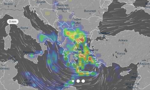 Κακοκαιρία EVA: Άρχισαν ξανά οι καταιγίδες στην Αθήνα