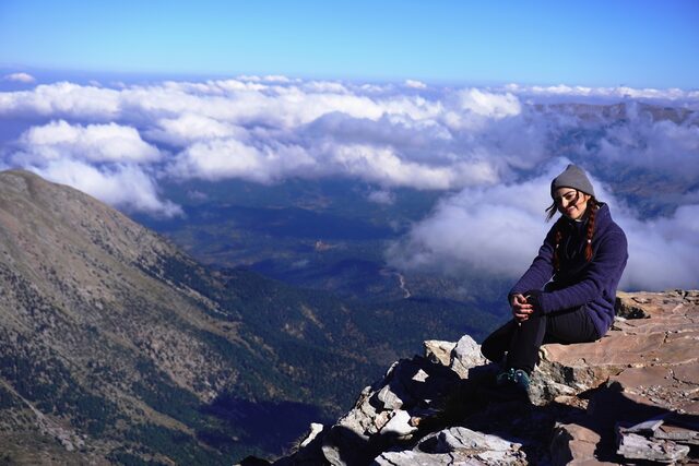 Στην κορυφή του Κόρακα στα 2.495 μ. στα Βαρδούσια Όρη