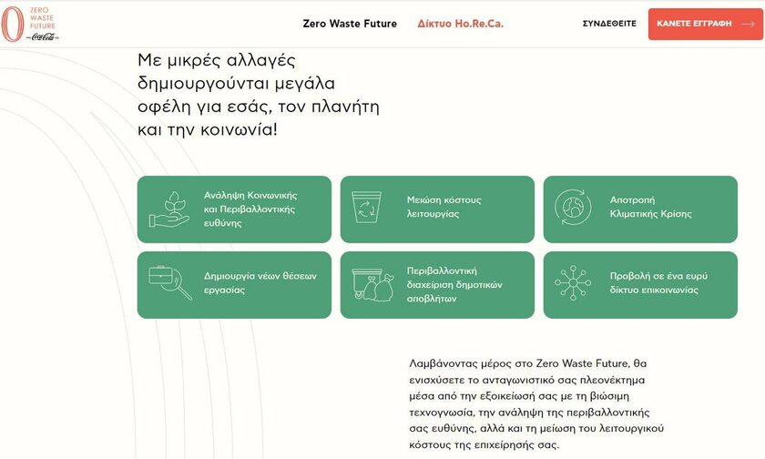 Zero Waste HoReCa Hub: Ξεκίνησαν οι αιτήσεις εγγραφής