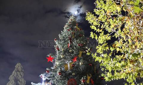 Φωταγωγήθηκε το χριστουγεννιάτικο δέντρο της Αθήνας στο Σύνταγμα - Γιορτινές εικόνες στο Newsbomb.gr