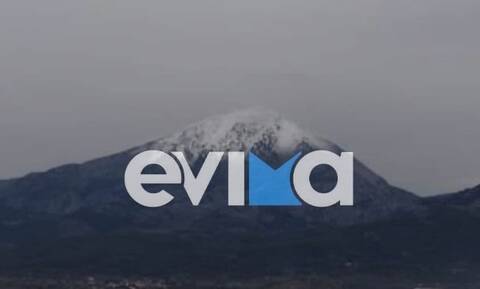 Καιρός: Έπεσαν τα πρώτα χιόνια στην Εύβοια
