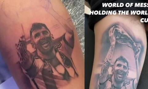 Έλληνας έκανε τατουάζ τον Μέσι ως παγκόσμιο πρωταθλητή