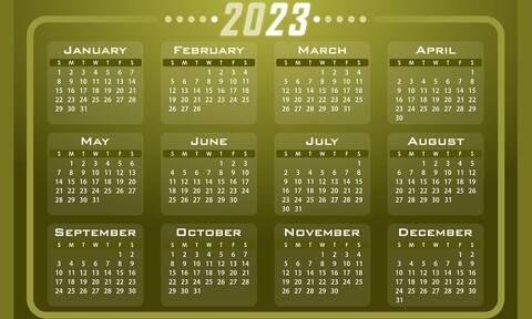 Αργίες 2023: Πότε πέφτει το Πάσχα - Τα τριήμερα της νέας χρονιάς