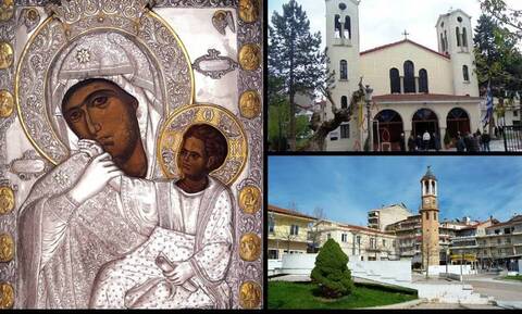 Στα Γρεβενά η εικόνα της Παναγίας Παραμυθίας από την Μονή Βατοπαιδίου
