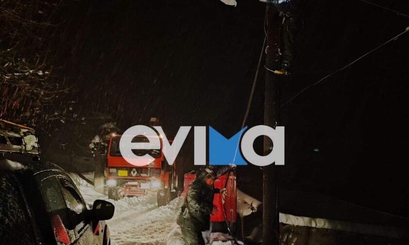 Κακοκαιρία Μπάρμπαρα: Κατέρρευσε δίκτυο της ΔΕΗ στην Εύβοια - Στέλνουν γεννήτριες σε χωριά