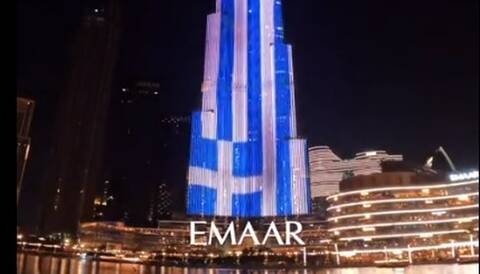 Και το Ντουμπάι τίμησε την 25η Μαρτίου: Στα γαλανόλευκα ο πιο ψηλός ουρανοξύστης του κόσμου