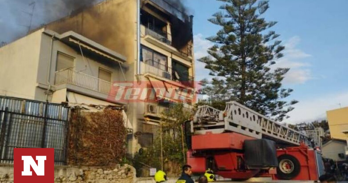 Patras: Huge fire in three-storey apartment building – explosion heard, building evacuated – Newsbomb – News