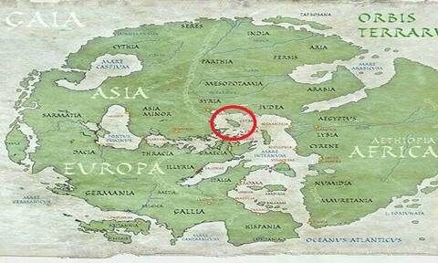 Ρωμαϊκός χάρτης του 4ου αιώνα παρουσιάζει την Kύπρο, ως το κέντρο του κόσμου